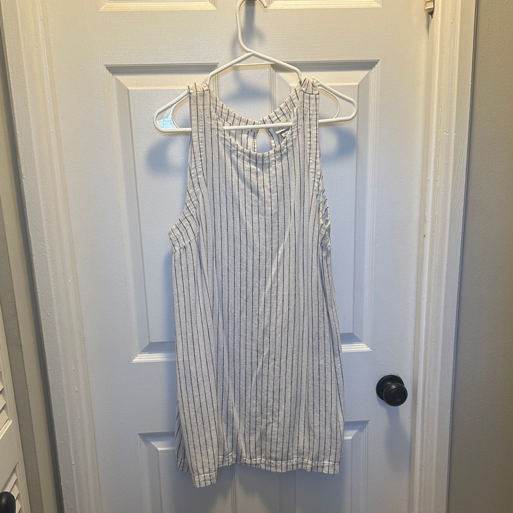 A New Day Black and White Striped short dress